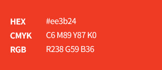 HEX: #ee3b24, C